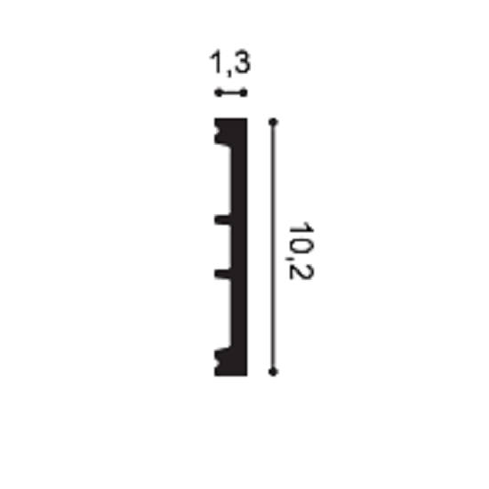Картинка товара плинтус orac sx163f square 2000*102*13 мм (гибкий) SX163F parketcity-ufa.ru