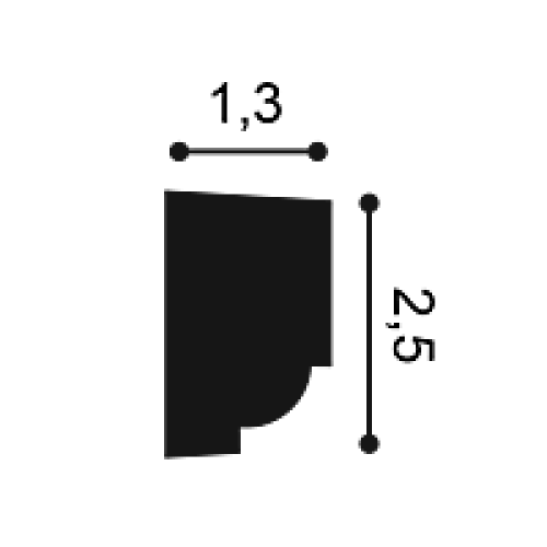 Картинка товара молдинг orac p9050f 2000*25*13 мм (гибкий) P9050F parketcity-ufa.ru