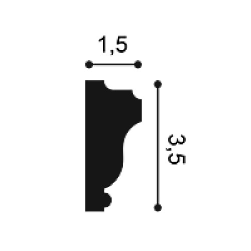 Картинка товара молдинг orac px117 2000*35*15 мм PX117 parketcity-ufa.ru