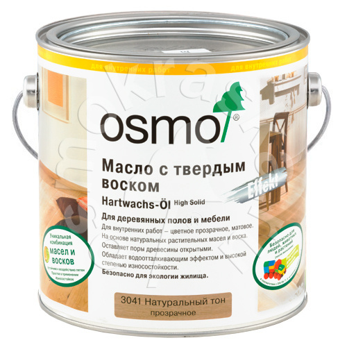 Картинка товара масло osmo 3041 hartwachs-oil effekt natural (0,75л/2,5л) #3041 parketcity-ufa.ru