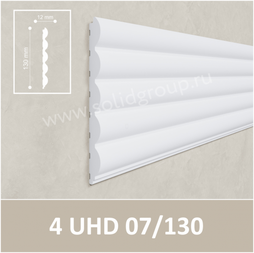 Картинка товара панель solid 07/130 белая 2800*130*12 мм (с замком) 013435 parketcity-ufa.ru