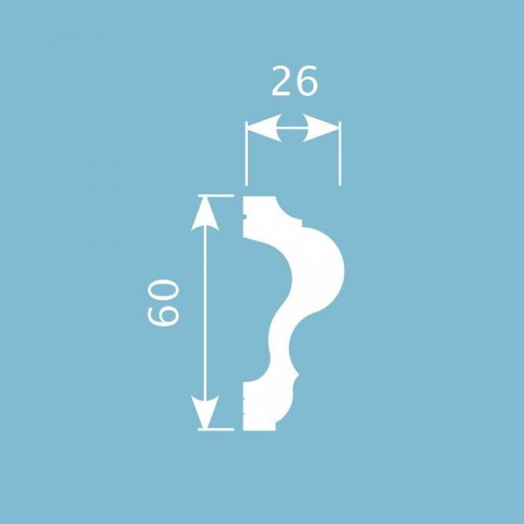 Картинка товара мx044 молдинг cosca 2000*60*26 мм МХ044 parketcity-ufa.ru