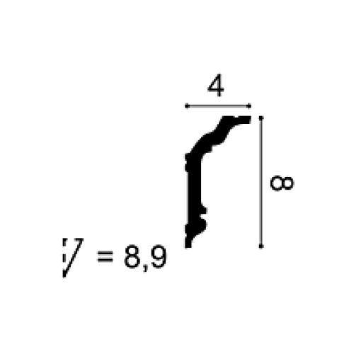 Картинка товара карниз orac cx176 duropolymer 2000*80*40 мм CX176 parketcity-ufa.ru