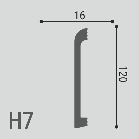 Картинка товара плинтус напольный xps polymer н7 2000*120*16 мм 1UHD 04/120 parketcity-ufa.ru
