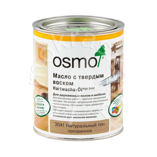 Картинка товара масло osmo 3041 hartwachs-oil effekt natural (0,75л/2,5л) #3041 parketcity-ufa.ru