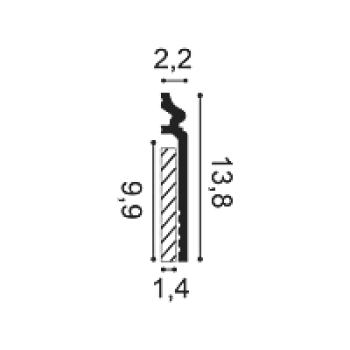 Картинка товара плинтус orac sx186 2000*138*22 мм (перекрывающий) SX186 parketcity-ufa.ru