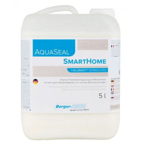Картинка товара лак для паркета berger aqua-seal smarthome (5л) XP180004BK10(HM)-5 parketcity-ufa.ru