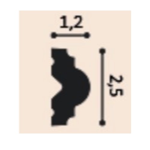 Картинка товара молдинг orac px103 2000*25*12 мм PX103 parketcity-ufa.ru