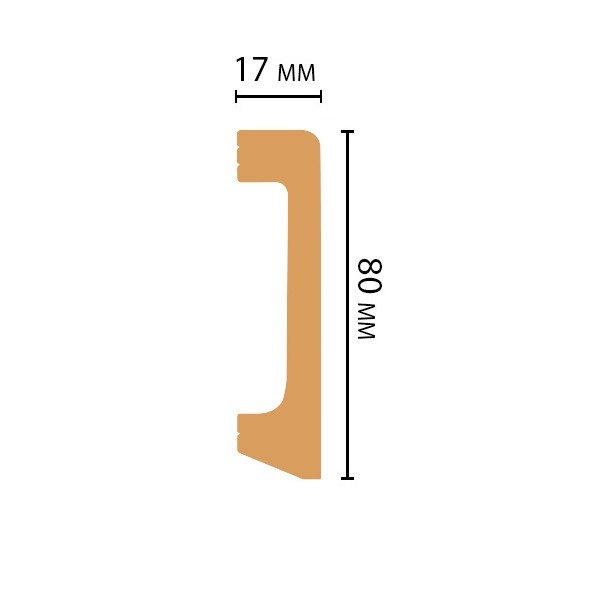 Картинка товара плинтус decomaster d235 2000*80*17 мм D235 parketcity-ufa.ru