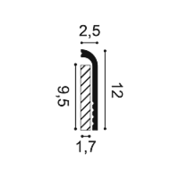 Картинка товара плинтус orac sx185 2000*120*22 мм (перекрывающий) SX185 parketcity-ufa.ru