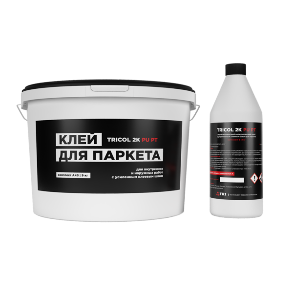 Фото товара клей универсальный tricol 2k pu pt (9кг)  009979 parketcity-ufa.ru Картинка товара клей универсальный tricol 2k pu pt (9кг)  009979 parketcity-ufa.ru