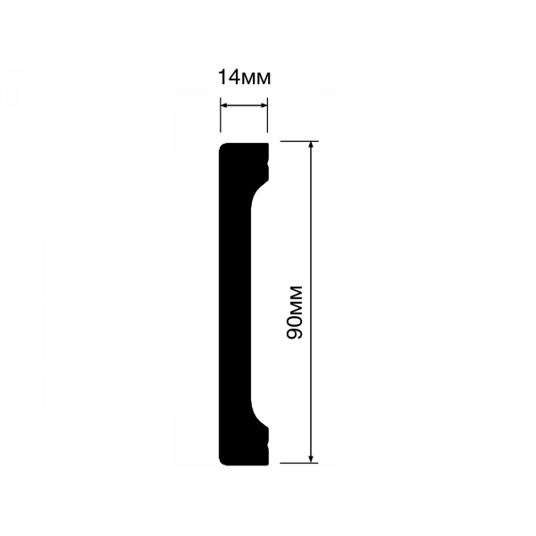 Картинка товара плинтус hiwood bk114 2700*90*14 мм B90V1 BK114 parketcity-ufa.ru