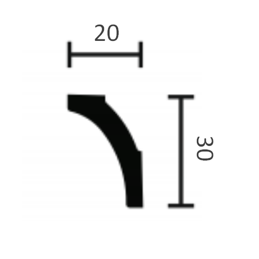 Картинка товара карниз nmc wt8 wallstyl 2000*30*20 мм DSCLWT200080 parketcity-ufa.ru