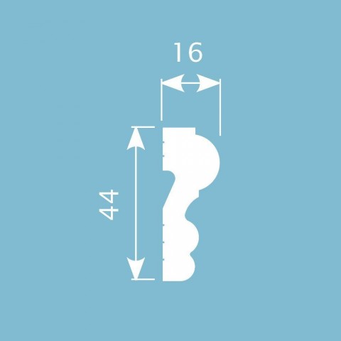 Картинка товара мx038 молдинг cosca 2000*44*16 мм МХ038 parketcity-ufa.ru