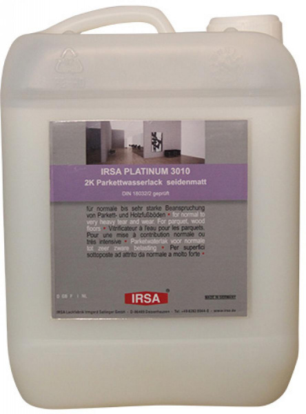Картинка товара лак для паркета irsa platinum 3010 (4,725л) полуматовый 008929 parketcity-ufa.ru