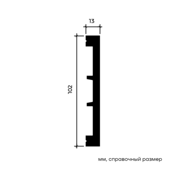 Картинка товара молдинг 6.51.385 европласт 2000*102*13 мм 6.51.385 parketcity-ufa.ru