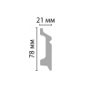 Картинка товара плинтус decomaster d122 2400*78*21 мм D122 parketcity-ufa.ru