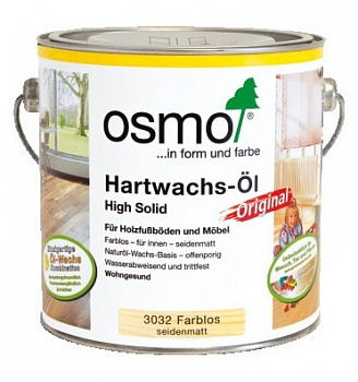 Масло Osmo 3032 Hartwachs Original (шелковисто-матовое) (2,5 л) Масло Osmo 3032 Hartwachs Original (шелковисто-матовое) (2,5 л)