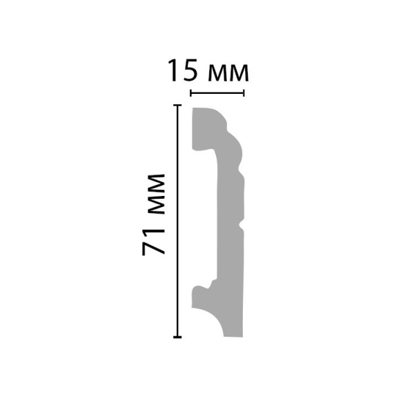 Картинка товара плинтус decomaster a024 2000*71*15 мм A024  parketcity-ufa.ru
