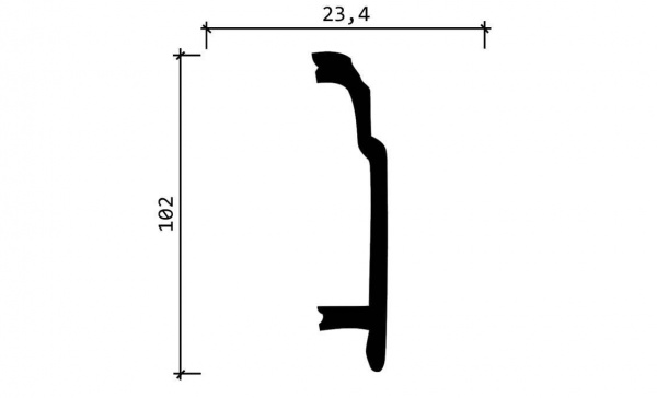 Картинка товара плинтус decor-dizayn dd102 2000*102*23,4 мм DD102 parketcity-ufa.ru