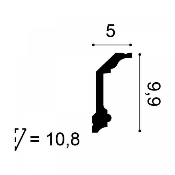 Картинка товара карниз orac c321 purotouch 2000*99*50 мм C321 parketcity-ufa.ru