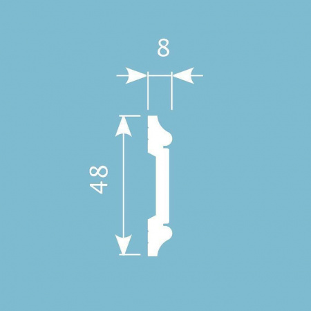 Картинка товара мx006 молдинг cosca 2000*48*8 мм МХ006 parketcity-ufa.ru
