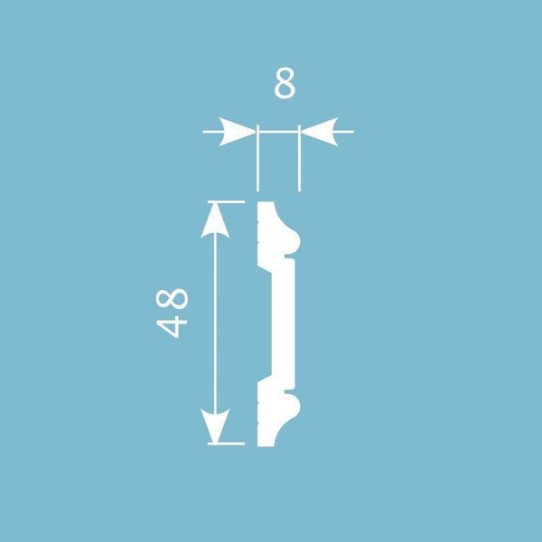 Картинка товара мx006 молдинг cosca 2000*48*8 мм МХ006 parketcity-ufa.ru