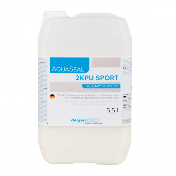 Картинка товара лак для паркета и пробки berger aqua-seal 2k-pu sport (5,5л)  008926 parketcity-ufa.ru
