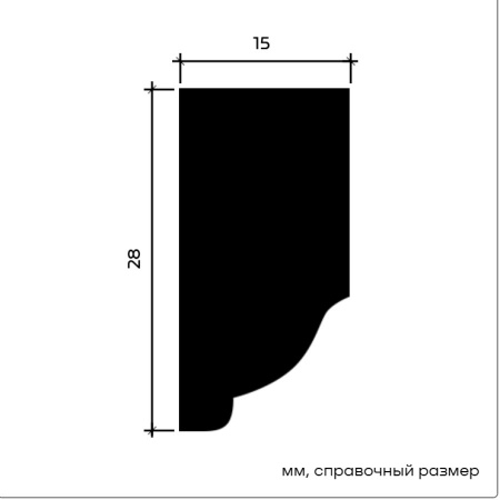 Картинка товара молдинг 1.51.305f европласт 2000*28*15 мм (гибкий) 1.51.305f parketcity-ufa.ru