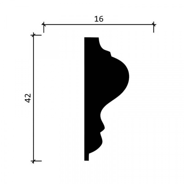 Картинка товара молдинг decor-dizayn dd301 2000*42*16 мм DD301 parketcity-ufa.ru