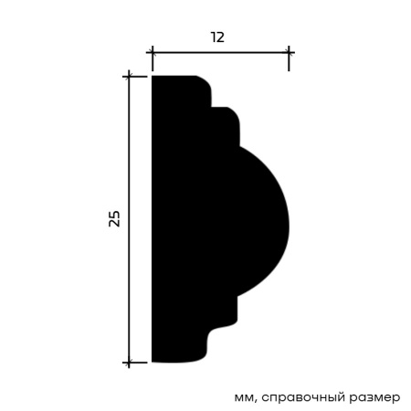 Картинка товара молдинг 1.51.322 европласт 2000*25*12 мм 1.51.322 parketcity-ufa.ru