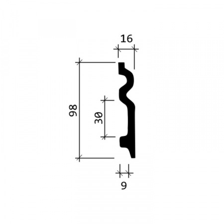 Картинка товара плинтус 1.53.109 европласт 2000*98*16 мм 1.53.109 parketcity-ufa.ru