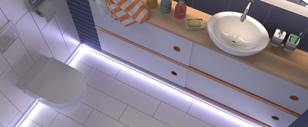 Картинка товара плинтус мдф  80м smartprofile paint для скрытого освещения ТП10024011 parketcity-ufa.ru