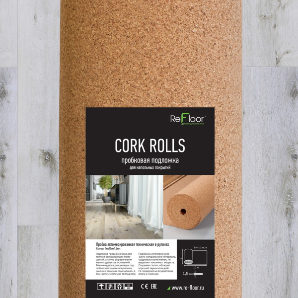 Картинка товара пробка техническая 1,5 мм (м2) рулонная 010687 parketcity-ufa.ru