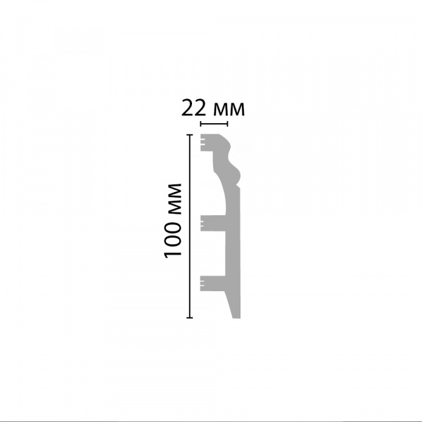 Картинка товара плинтус decomaster 232-18d бежевый 2400*100*22 мм D232-18D ДМ parketcity-ufa.ru