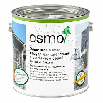 Масло Osmo 1140 Holzschutz Öl-Lasur Effekt Агат серебро (2,5 л)