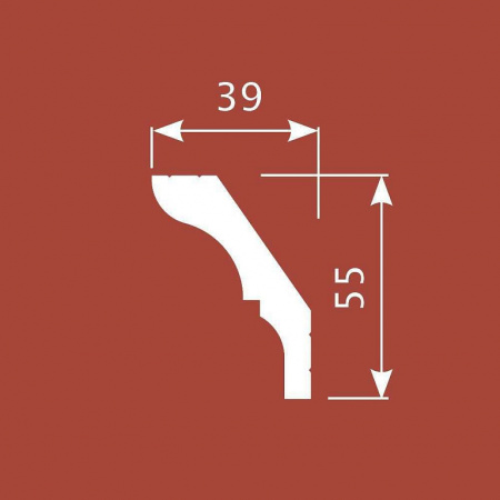 Картинка товара карниз cosca kx029 2000*55*39 мм КХ029 parketcity-ufa.ru