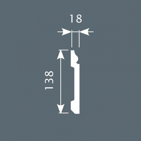 Картинка товара плинтус cosca px006 2000*138*18 мм PX006 parketcity-ufa.ru