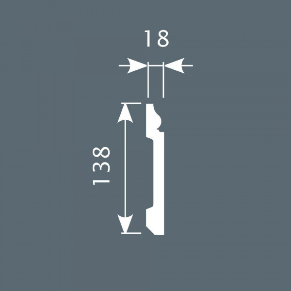 Картинка товара плинтус cosca px006 2000*138*18 мм PX006 parketcity-ufa.ru