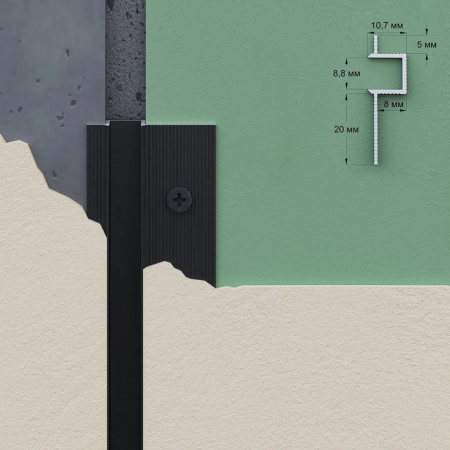 Картинка товара теневая рейка laconistiq classic 3000*11*9 мм 014602 parketcity-ufa.ru