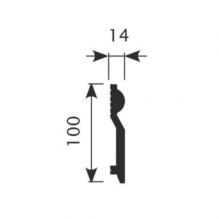 Картинка товара плинтус cosca px028 2000*100*14 мм PX028 parketcity-ufa.ru