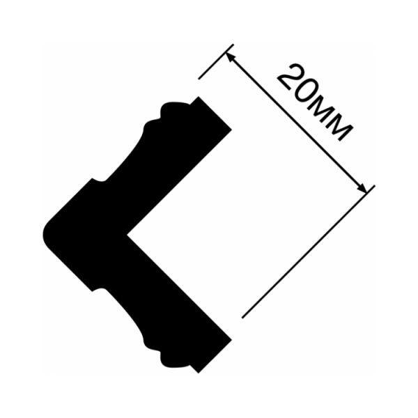 Картинка товара угловой профиль hiwood c20v1 2000*20*20 мм C20V1  parketcity-ufa.ru