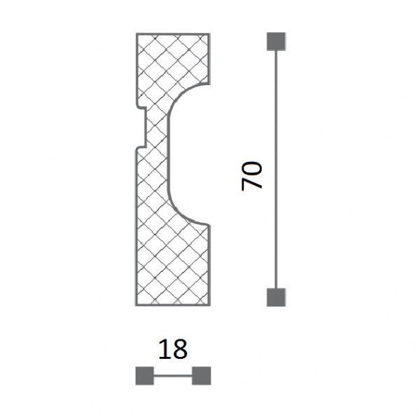 Картинка товара плинтус nmc fd7 2000*70*18 мм DSPLFD200070 parketcity-ufa.ru