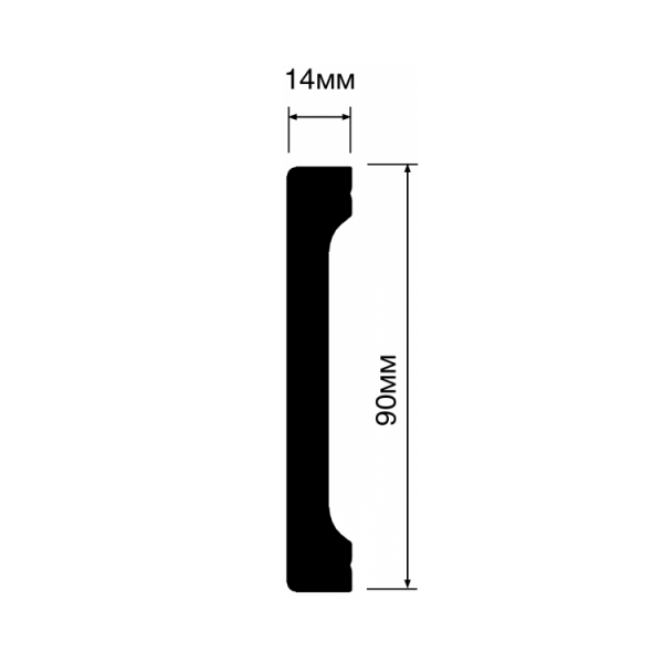 Картинка товара плинтус hiwood b90v1 2000*90*14 мм B90V1 parketcity-ufa.ru