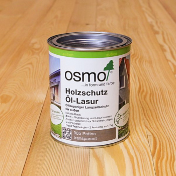 Масло Osmo 905 HolzSchutz Ol-Lazur Патина (0,75 л) Масло Osmo 905 HolzSchutz Ol-Lazur Патина (0,75 л)