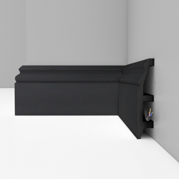 Картинка товара плинтус decomaster 232-112 черный матовый 2400*100*22 мм D232-112 ДМ parketcity-ufa.ru