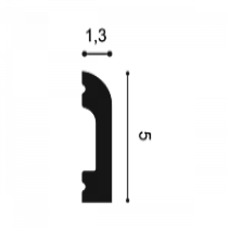 Картинка товара плинтус orac sx182f 2000*50*13 мм (гибкий) SX182F parketcity-ufa.ru