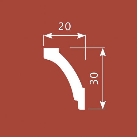 Картинка товара карниз cosca kx030 2000*30*20 мм КХ030 parketcity-ufa.ru