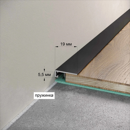 Картинка товара плинтус металлический laconistiq micro 19 arm 2450*19*5,5 мм 014629 parketcity-ufa.ru