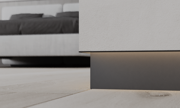 Картинка товара плинтус теневой licorn под подсветку 2050*60(34)*13,3 мм С-08.2.3 parketcity-ufa.ru